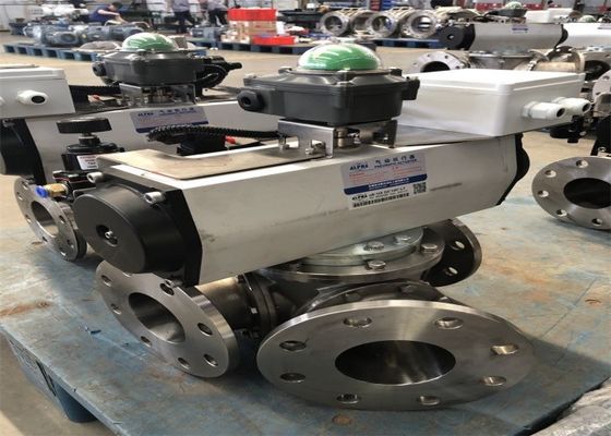 V Shaped 60° Pipe Included Angle Pneumatic Diverter Valve