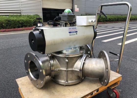 V Shaped 60° Pipe Included Angle Pneumatic Diverter Valve