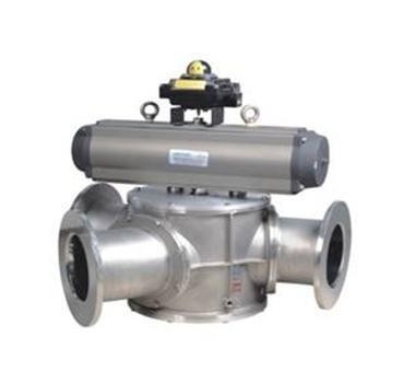 DN40  3 way diverter valve material flow direction special seal structure